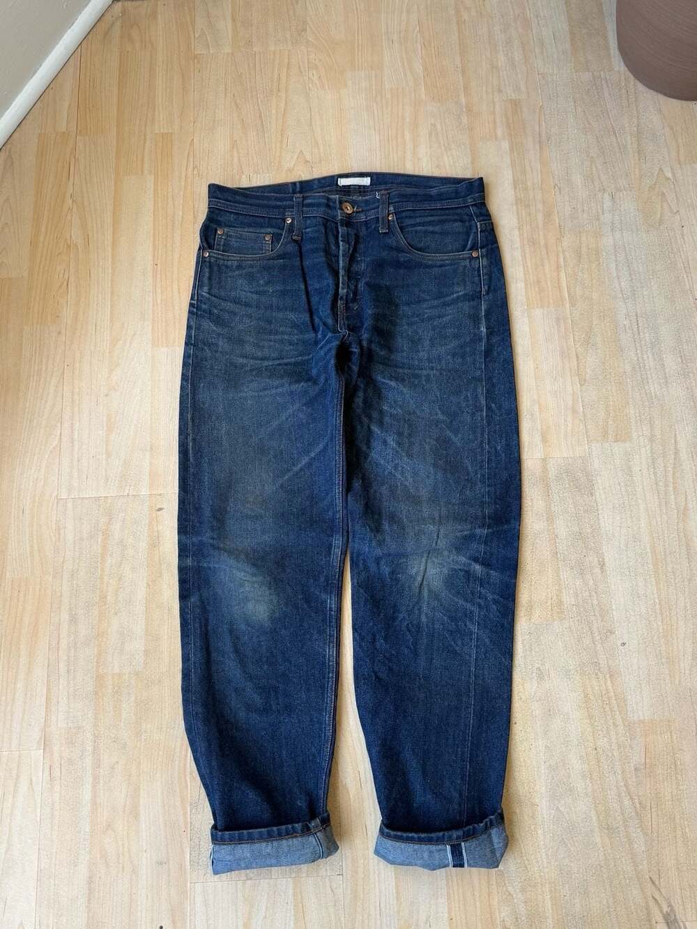 Button Fly Coarse Weave Sweet Denim Mens Selvedge Jeans